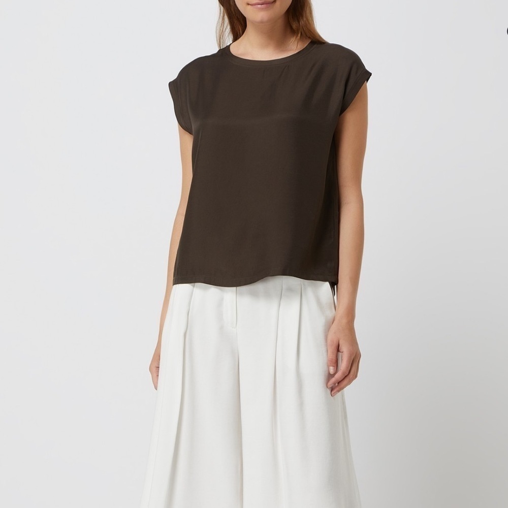 Opus Viscose T-shirt model 'Finya' in Dark Grey